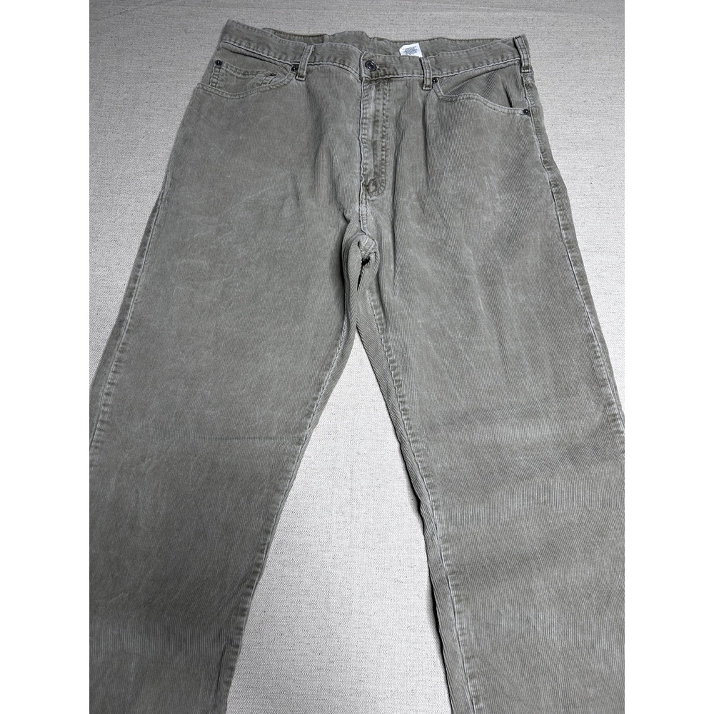 Vintage Levi's 505 Corduroy Pants Men's 36x34 Beige Regular Fit Straight Leg - Picture 4 of 12